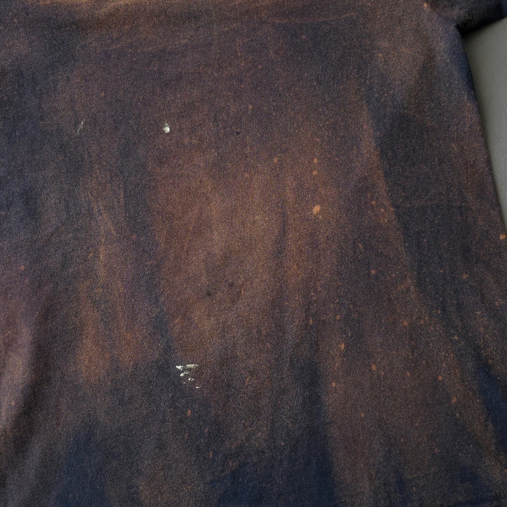 Vintage 90s T-shirt Large Black Bleach Faded Oneita - Picture 7 of 9